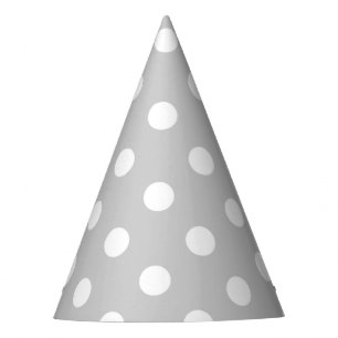 Chapeaux De Fètes Motif de point gris de polka