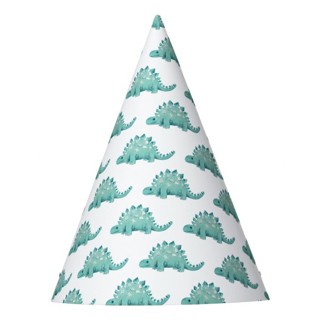 Chapeaux De Fètes Motif de stégosaure de dinosaure (Devant)