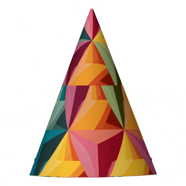 Chapeaux De Fètes Motif de triangle géométrique gras  (Devant)