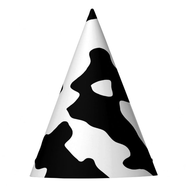 Chapeaux De Fètes Motif de vache noir et blanc (Devant)