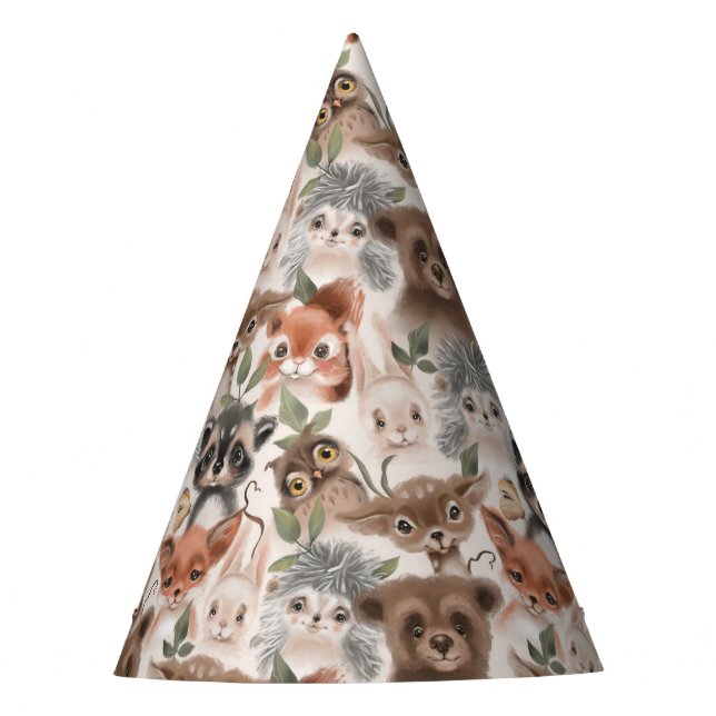 Chapeaux De Fètes Motif des animaux de bois (Devant)
