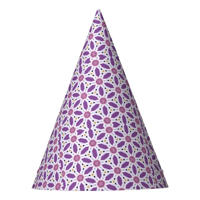 Chapeaux De Fètes Motif des étoiles violettes (Devant)