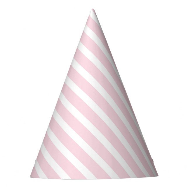 Chapeaux De Fètes Motif diagonal rose et blanc (Devant)