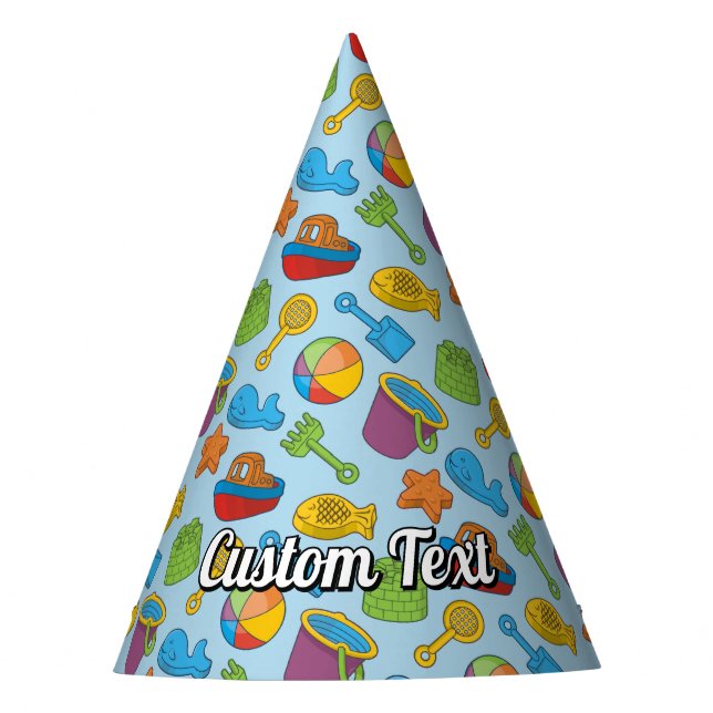 Chapeaux De Fètes Motif d'icônes de jouets de plage (Devant)