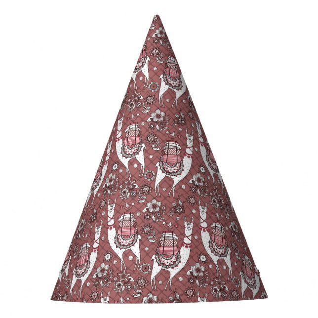 Chapeaux De Fètes Motif drôle de lamas (Devant)