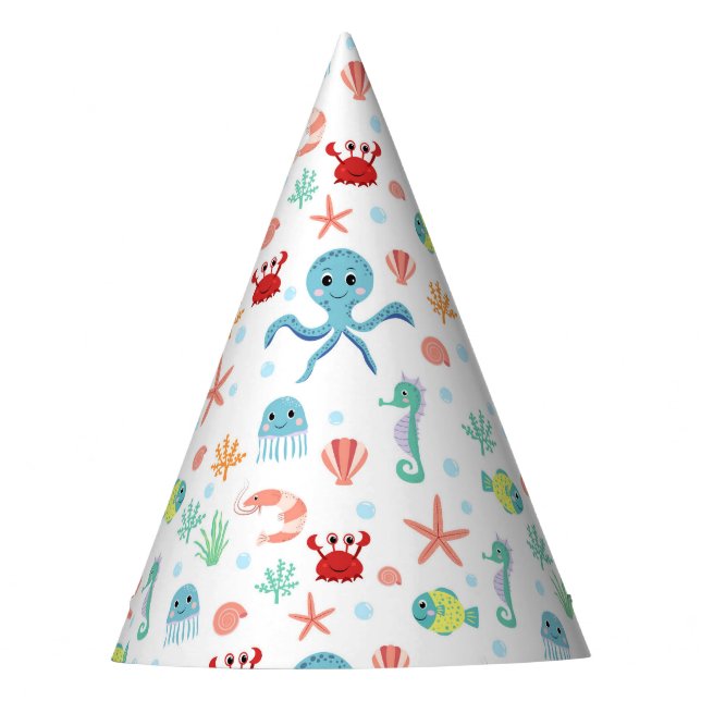 Chapeaux De Fètes Motif du monde marin (Devant)