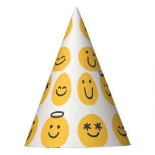 Chapeaux De Fètes Motif Emoji Joyeux tiré à la main