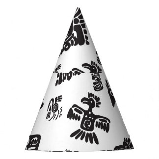 Chapeaux De Fètes Motif ethnique noir maya