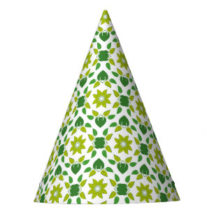 Chapeaux De Fètes Motif Feuille, Motif De Feuilles, Feuilles Verts