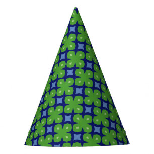 Chapeaux De Fètes Motif géométrique à quatre feuilles Abstrait