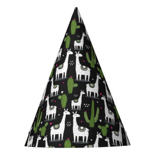 Chapeaux De Fètes Motif heureux de lama