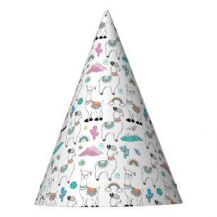 Chapeaux De Fètes Motif mignon de lama de bande dessinée