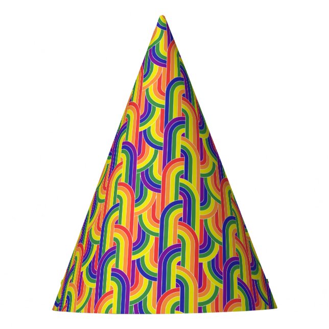 Chapeaux De Fètes Motif Rainbow moderne (Devant)