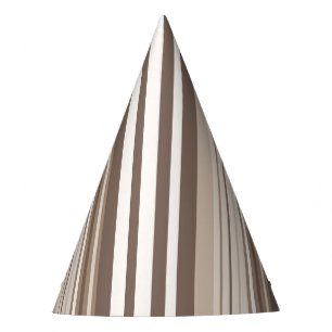 Chapeaux De Fètes Motif rayures ton neutre terrien Design