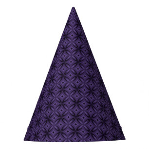 Chapeaux De Fètes Motif Rétro de Couleur Violet Foncé