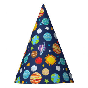 Chapeaux De Fètes Motif spatial, Planètes, Étoiles, Cosmos, Galaxie