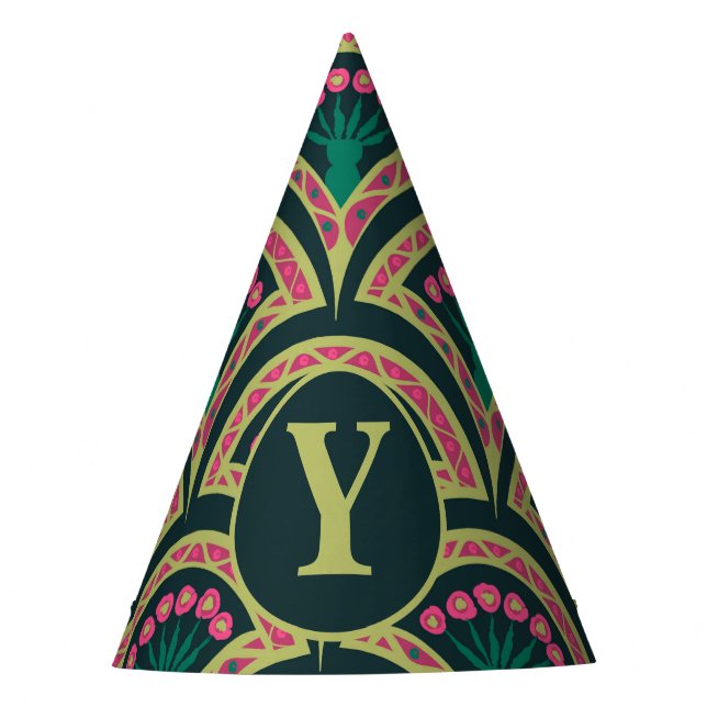 Chapeaux De Fètes motif vert en forme de coque (Devant)