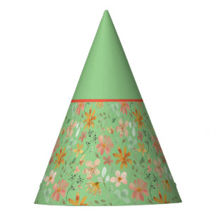 Chapeaux De Fètes Motif vert orangé jaune grâces