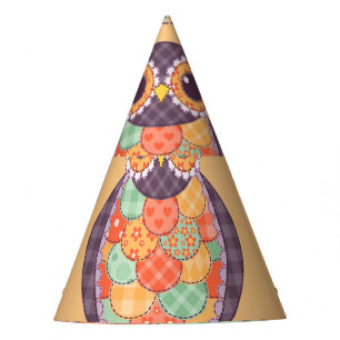 Chapeaux De Fètes Motif Vintage sans fil Chouette