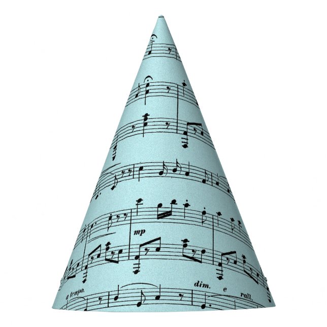 Chapeaux De Fètes Musique feuille bleue (Devant)