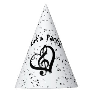 Chapeaux De Fètes Musique G Coeur Parties scintillant