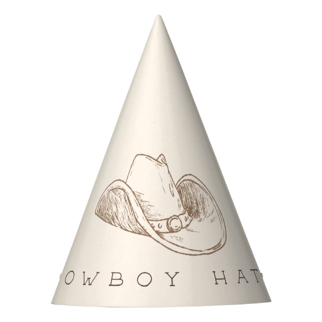 Chapeaux De Fètes My First Rodeo Western Birthday Cowboy Party Hat (Devant)