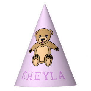 Chapeaux De Fètes Naissance de mignonne Teddy Bear Rose Girly