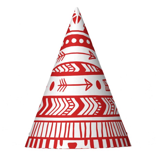 Chapeaux De Fètes Native American : Red Ink Doodle. (Devant)