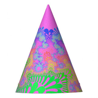 Chapeaux De Fètes Neon Rainbow Sunburst