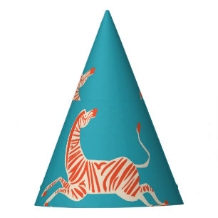 Chapeaux De Fètes Neon Zebra : Retro Coloré sans couture