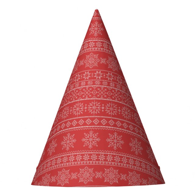 Chapeaux De Fètes Noël scandinave blanc (Devant)