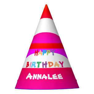 Chapeaux De Fètes Nom personnalisé mignon Casquettes de fête d'anniv
