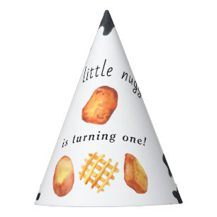Chapeaux De Fètes Notre petit nugget a un an Fête d'anniversaire des