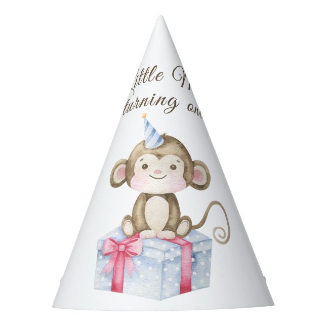 Chapeaux De Fètes Notre petit singe premier anniversaire  (Devant)