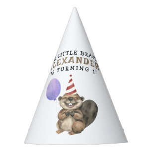 Chapeaux De Fètes Notre petite fête d'anniversaire de castor 1 an