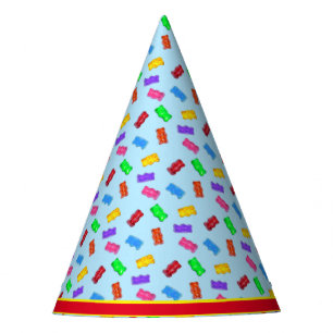 Chapeaux De Fètes Nounours multicolores d'anniversaire