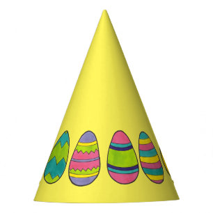 Chapeaux De Fètes OEufs de Pâques peints colorés Chasse aux oeufs Jo