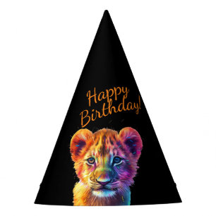 Chapeaux De Fètes Oh Baby Big Cat Cub Joyeux anniversaire