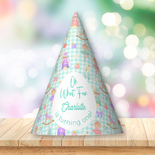 Chapeaux De Fètes Oh Quelle Joie Gingham Menthe Casse-Noisette Anniv