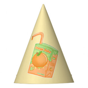 Chapeaux De Fètes Orange Juice Box fête d'anniversaire