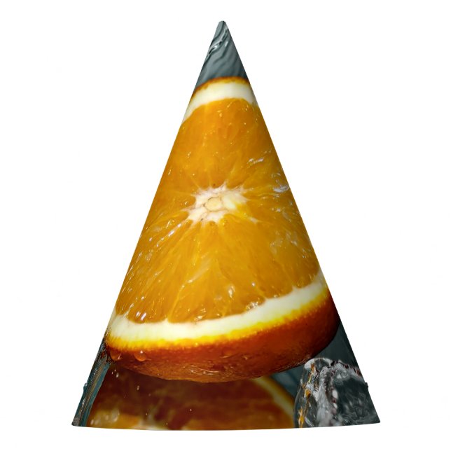Chapeaux De Fètes orange juteuse positive pour l'humeur vitaminée (Devant)