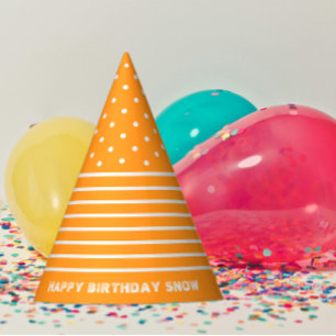 Chapeaux De Fètes Orange, Points Blancs, Casquette de la Fête des Ra
