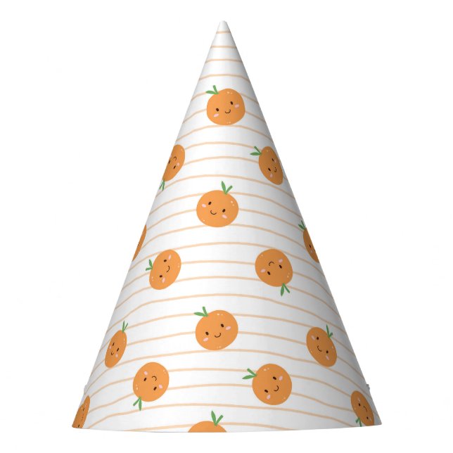 Chapeaux De Fètes Oranges mites Imprimer - Casquette de fête (Devant)