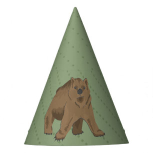 Chapeaux De Fètes Ours gris CUB mignon de région boisée