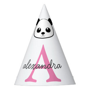 Chapeaux De Fètes Ours Panda Mignon – Monogramme Personnalisé