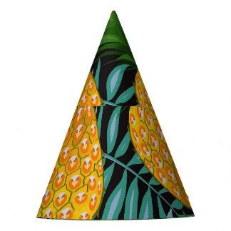 Chapeaux De Fètes Palmiers à ananas Tapisserie noire