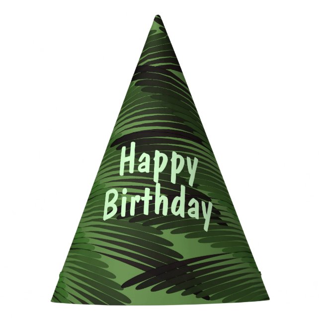 Chapeaux De Fètes Palmiers Joyeux Anniversaire (Devant)