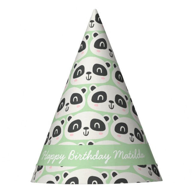 Chapeaux De Fètes Panda de caractère mignon anniversaire des enfants (Devant)