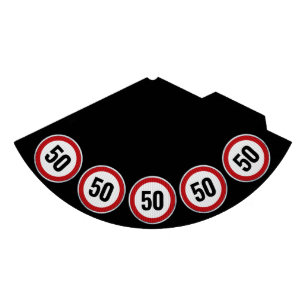 Chapeaux De Fètes Panneau de limitation de vitesse pour 50e annivers