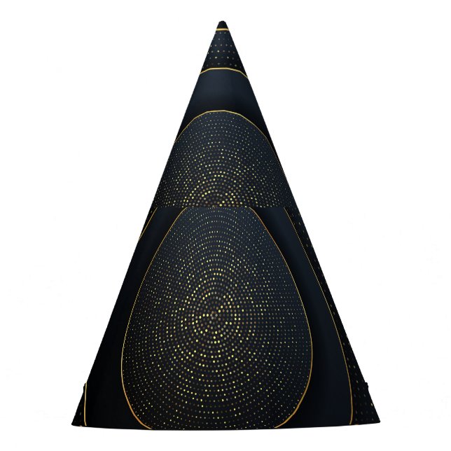 Chapeaux De Fètes Papier de luxe coupé : Golden Gradient. (Devant)